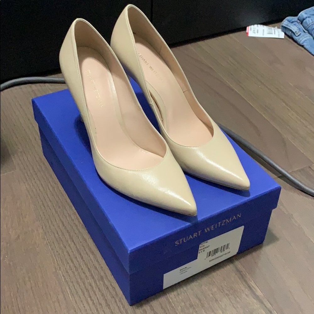 NWB Stuart weitzman royal bamnap heels Sz 6.5